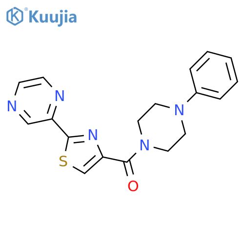 2-[4-(4-phenylpiperazine-1-carbonyl)-1,3-thiazol-2-yl]pyrazine structure