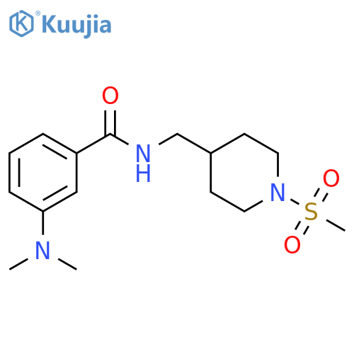 3-(dimethylamino)-N-(1-methanesulfonylpiperidin-4-yl)methylbenzamide structure