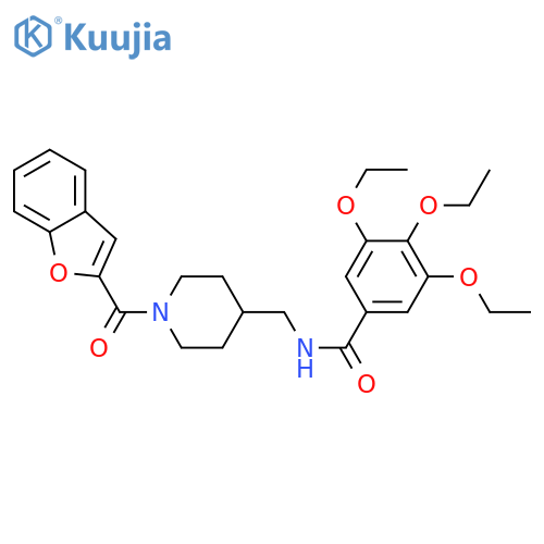 N-{1-(1-benzofuran-2-carbonyl)piperidin-4-ylmethyl}-3,4,5-triethoxybenzamide structure