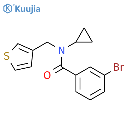3-bromo-N-cyclopropyl-N-[(thiophen-3-yl)methyl]benzamide structure