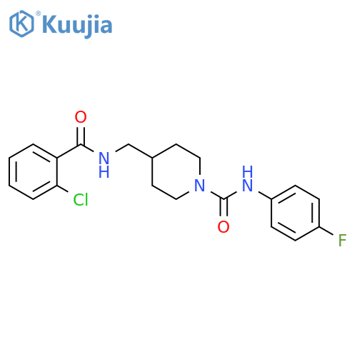 4-{(2-chlorophenyl)formamidomethyl}-N-(4-fluorophenyl)piperidine-1-carboxamide structure