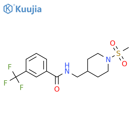 N-(1-methanesulfonylpiperidin-4-yl)methyl-3-(trifluoromethyl)benzamide structure