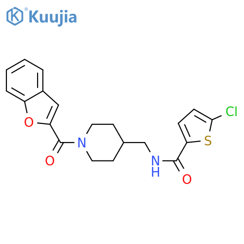 N-{1-(1-benzofuran-2-carbonyl)piperidin-4-ylmethyl}-5-chlorothiophene-2-carboxamide structure
