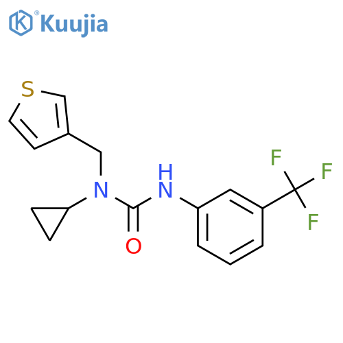 3-cyclopropyl-3-(thiophen-3-yl)methyl-1-3-(trifluoromethyl)phenylurea structure