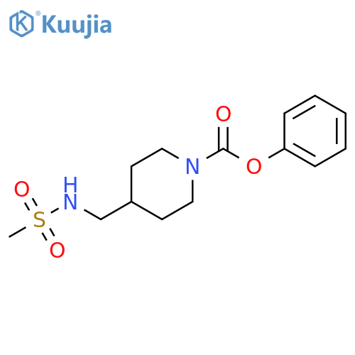 phenyl 4-(methanesulfonamidomethyl)piperidine-1-carboxylate structure