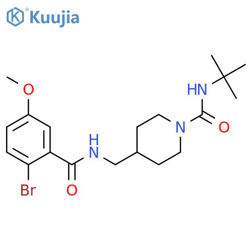 4-{(2-bromo-5-methoxyphenyl)formamidomethyl}-N-tert-butylpiperidine-1-carboxamide structure