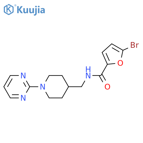 5-bromo-N-{1-(pyrimidin-2-yl)piperidin-4-ylmethyl}furan-2-carboxamide structure