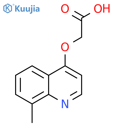 (8-Methyl-quinolin-4-yloxy)-acetic acid structure