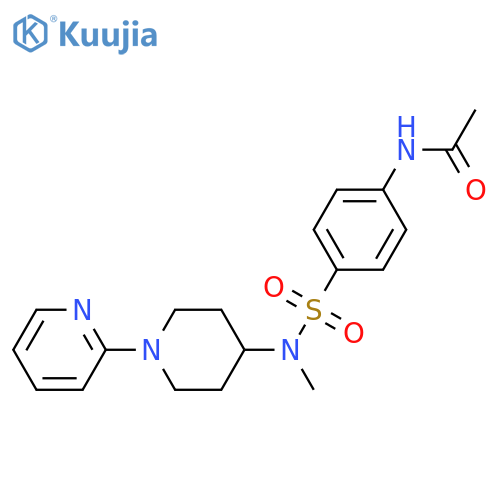 N-4-({1-(pyridin-2-yl)piperidin-4-ylmethyl}sulfamoyl)phenylacetamide structure