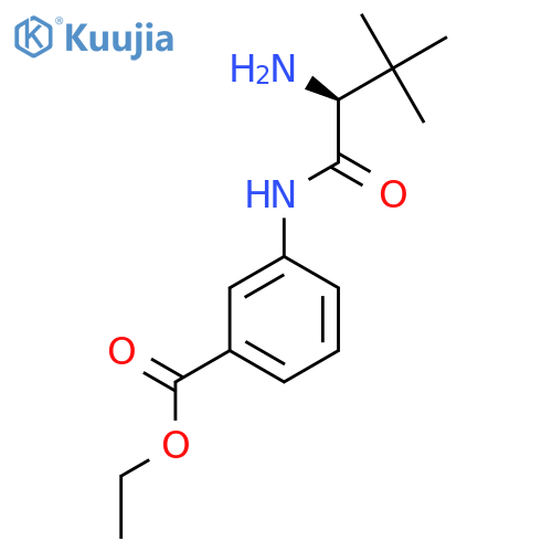 ethyl 3-[[(2S)-2-amino-3,3-dimethylbutanoyl]amino]benzoate structure