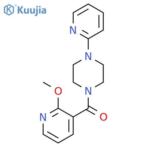 1-(2-methoxypyridine-3-carbonyl)-4-(pyridin-2-yl)piperazine structure