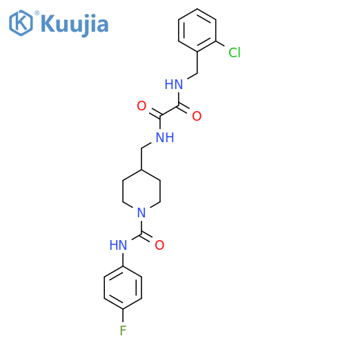 N'-(2-chlorophenyl)methyl-N-({1-(4-fluorophenyl)carbamoylpiperidin-4-yl}methyl)ethanediamide structure