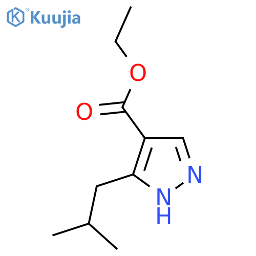 Ethyl 3-isobutyl-1H-pyrazole-4-carboxylate structure