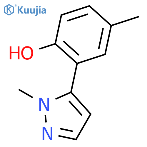 Phenol, 4-methyl-2-(1-methyl-1H-pyrazol-5-yl)- structure