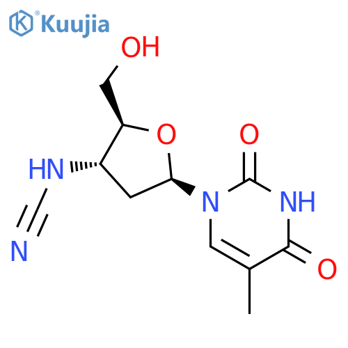 Thymidine,3'-(cyanoamino)-3'-deoxy- (9CI) structure