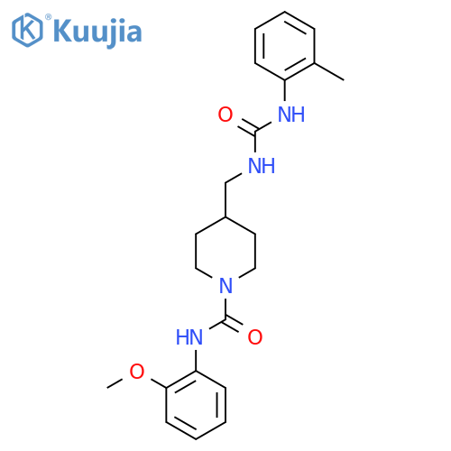 N-(2-methoxyphenyl)-4-({(2-methylphenyl)carbamoylamino}methyl)piperidine-1-carboxamide structure