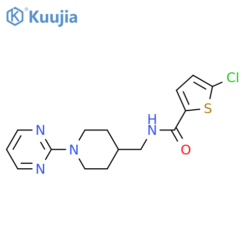 5-chloro-N-{1-(pyrimidin-2-yl)piperidin-4-ylmethyl}thiophene-2-carboxamide structure