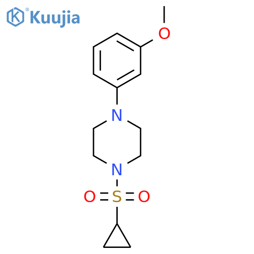1-(cyclopropanesulfonyl)-4-(3-methoxyphenyl)piperazine structure