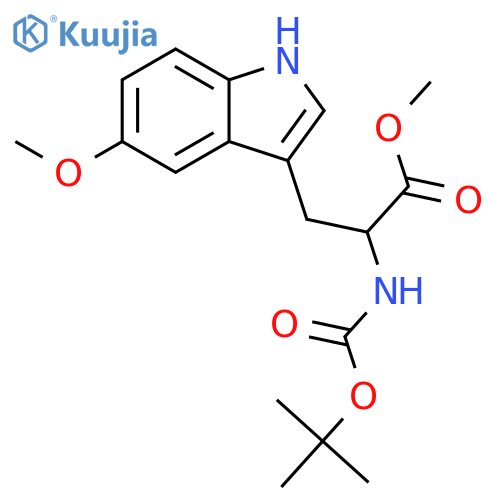 Methyl (S)-2-(N-Boc-amino)-3-(5-methoxyindol-3-yl)propionate structure