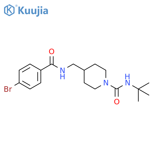 4-{(4-bromophenyl)formamidomethyl}-N-tert-butylpiperidine-1-carboxamide structure