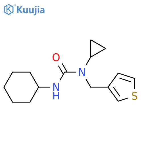 1-cyclohexyl-3-cyclopropyl-3-(thiophen-3-yl)methylurea structure