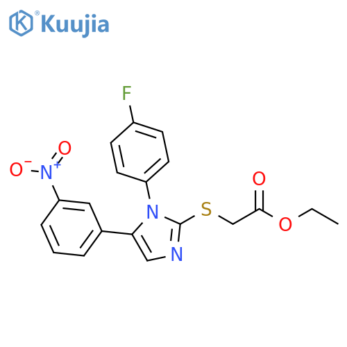 ethyl 2-{[1-(4-fluorophenyl)-5-(3-nitrophenyl)-1H-imidazol-2-yl]sulfanyl}acetate structure