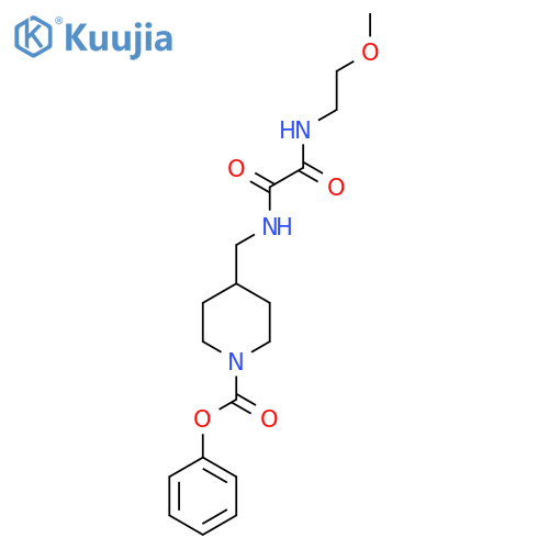 phenyl 4-({(2-methoxyethyl)carbamoylformamido}methyl)piperidine-1-carboxylate structure