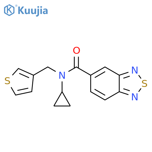 N-cyclopropyl-N-(thiophen-3-yl)methyl-2,1,3-benzothiadiazole-5-carboxamide structure