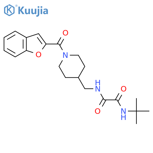 N'-{1-(1-benzofuran-2-carbonyl)piperidin-4-ylmethyl}-N-tert-butylethanediamide structure
