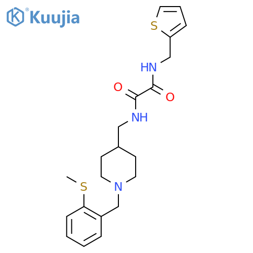 N'-[(1-{[2-(methylsulfanyl)phenyl]methyl}piperidin-4-yl)methyl]-N-[(thiophen-2-yl)methyl]ethanediamide structure