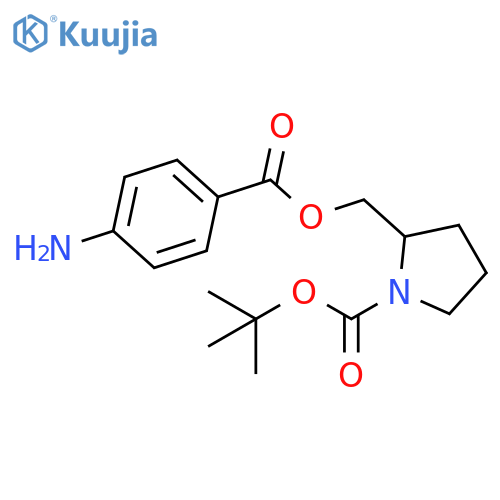 tert-butyl 2-[(4-aminobenzoyloxy)methyl]pyrrolidine-1-carboxylate structure