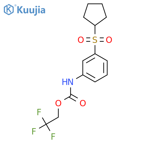 2,2,2-Trifluoroethyl N-3-(Cyclopentanesulfonyl)phenylcarbamate structure