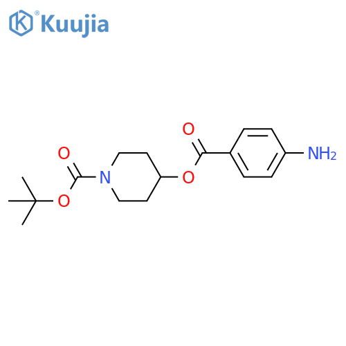 tert-butyl 4-(4-aminobenzoyloxy)piperidine-1-carboxylate structure