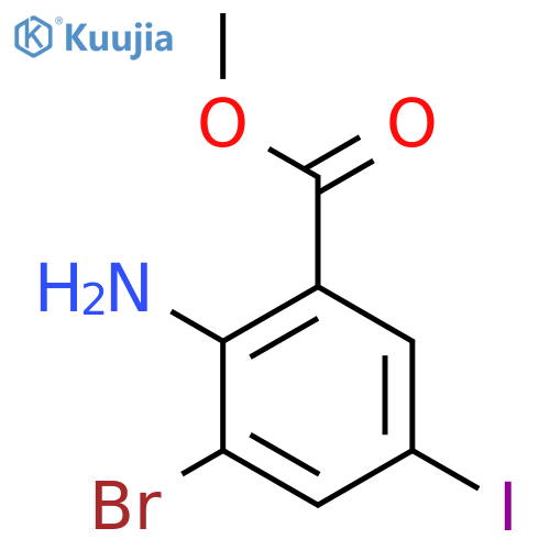 Methyl 2-amino-3-bromo-5-iodobenzoate structure