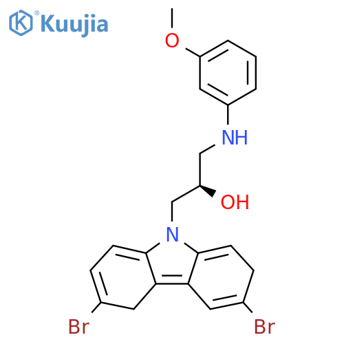 (2R)-1-(3,6-Dibromo-2,5-dihydrocarbazol-9-yl)-3-(3-methoxyanilino)propan-2-ol structure
