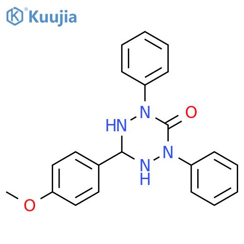 1,2,4,5-Tetrazin-3(2H)-one,tetrahydro-6-(4-methoxyphenyl)-2,4-diphenyl- structure