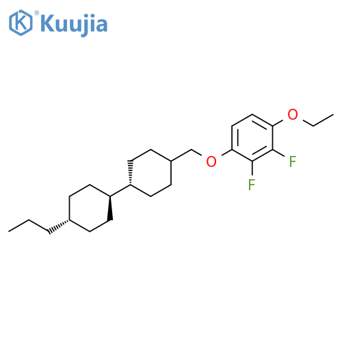 1-Ethoxy-2,3-difluoro-4-[[(trans,trans)-4'-propyl[1,1'-bicyclohexyl]-4-yl]methoxy]benzene structure