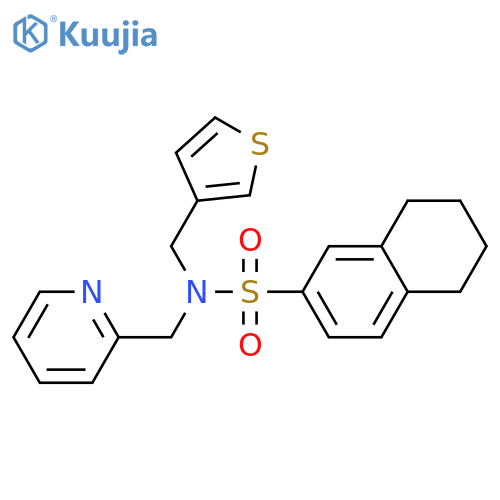 N-(pyridin-2-yl)methyl-N-(thiophen-3-yl)methyl-5,6,7,8-tetrahydronaphthalene-2-sulfonamide structure