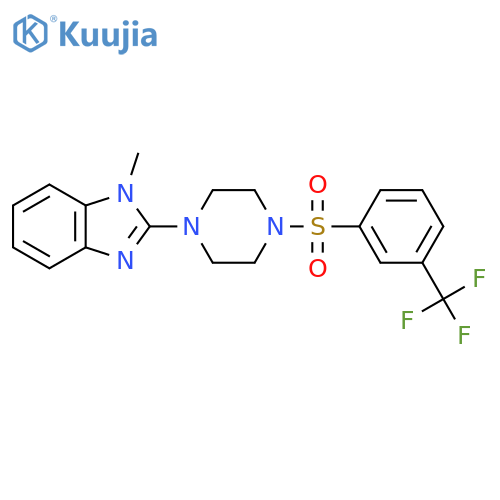 1-methyl-2-{4-3-(trifluoromethyl)benzenesulfonylpiperazin-1-yl}-1H-1,3-benzodiazole structure