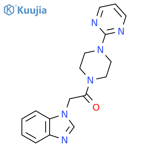 2-(1H-1,3-benzodiazol-1-yl)-1-4-(pyrimidin-2-yl)piperazin-1-ylethan-1-one structure