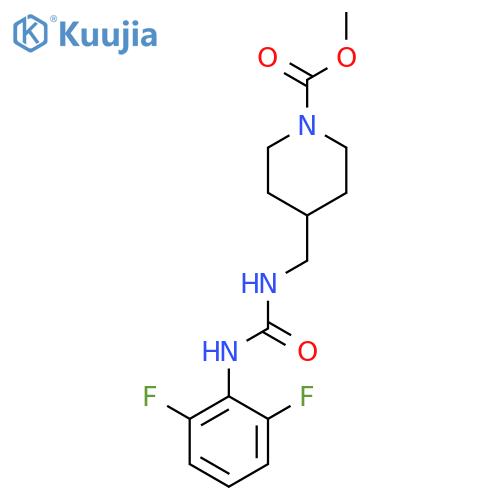 methyl 4-({(2,6-difluorophenyl)carbamoylamino}methyl)piperidine-1-carboxylate structure