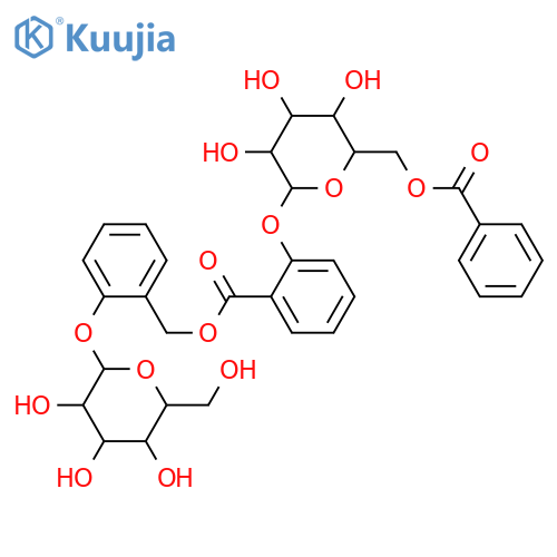 b-D-Glucopyranoside,2-[[[2-[(6-O-benzoyl-b-D-glucopyranosyl)oxy]benzoyl]oxy]methyl]phenyl (9CI) structure