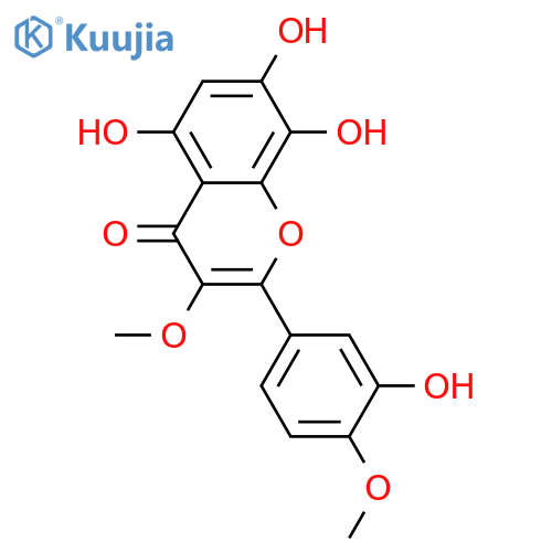 3,3',4',5,7,8-Hexahydroxyflavone; 3,4'-Di-Me ether structure