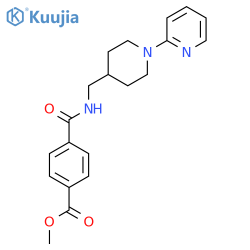 methyl 4-({1-(pyridin-2-yl)piperidin-4-ylmethyl}carbamoyl)benzoate structure