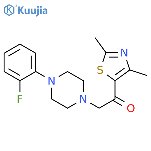 2-(2,4-dimethyl-1,3-thiazol-5-yl)-1-4-(2-fluorophenyl)piperazin-1-ylethan-1-one structure