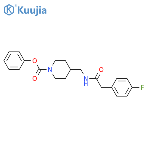 phenyl 4-{2-(4-fluorophenyl)acetamidomethyl}piperidine-1-carboxylate structure