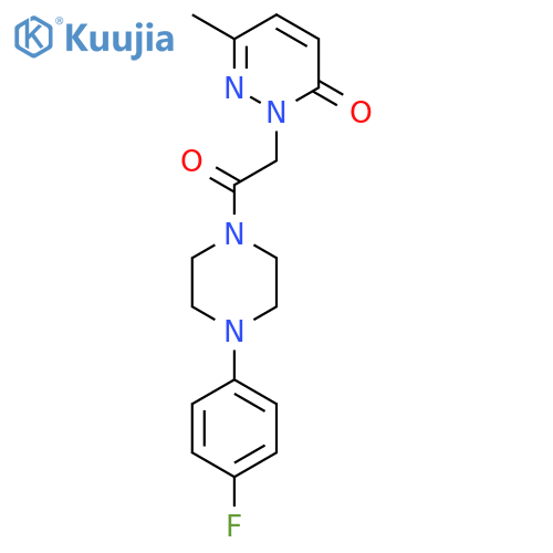 2-{2-4-(4-fluorophenyl)piperazin-1-yl-2-oxoethyl}-6-methyl-2,3-dihydropyridazin-3-one structure
