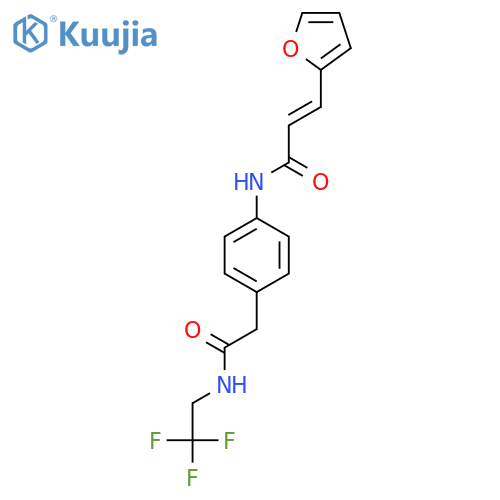 (2E)-3-(furan-2-yl)-N-(4-{(2,2,2-trifluoroethyl)carbamoylmethyl}phenyl)prop-2-enamide structure