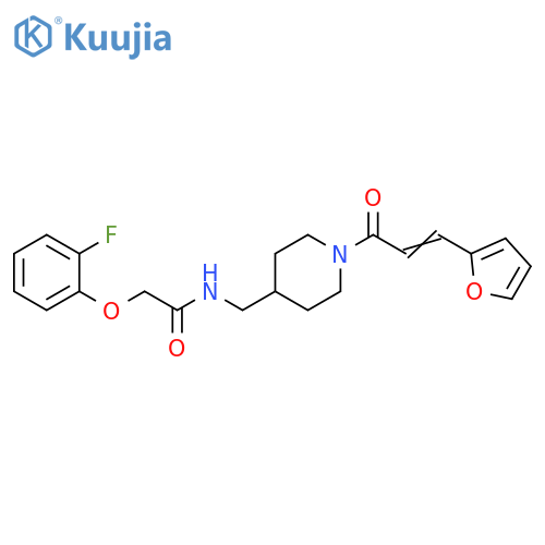 2-(2-fluorophenoxy)-N-({1-(2E)-3-(furan-2-yl)prop-2-enoylpiperidin-4-yl}methyl)acetamide structure