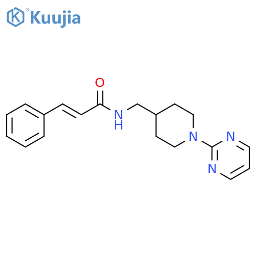 (2E)-3-phenyl-N-{1-(pyrimidin-2-yl)piperidin-4-ylmethyl}prop-2-enamide structure